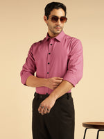 Pure Cotton Pink Men Formal Shirt