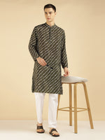 Leheriya Printed Ethnic Kurta For Men
