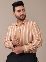 Striped Formal Plus Size Shirt For Men