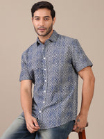 Pure Cotton Zigzag Casual Shirt For Men