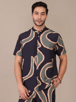 Multicolor Abstract Printed Casual Shirt For Men