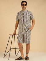 Black Striped Men Co-Ord Set