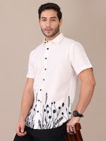 Floral Printed Pure Cotton Casual Shirt For Men