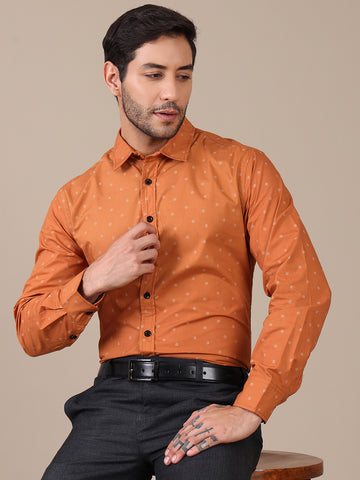 Dot Printed Formal Shirt For Men