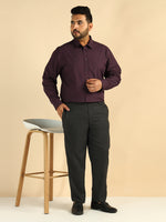 Cotton Wine Plus Size Formal Men Shirt
