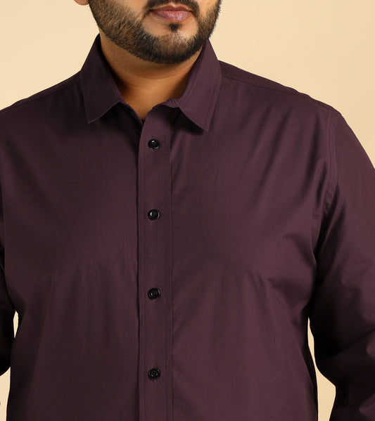 Cotton Wine Plus Size Formal Men Shirt