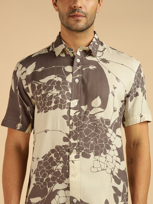 Floral Abstract Printed Men Casual Shirt