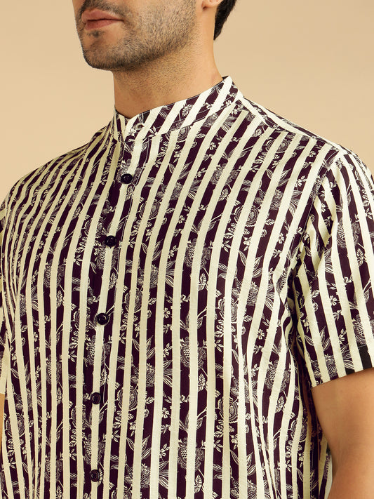 Black Striped Men Co-Ord Set